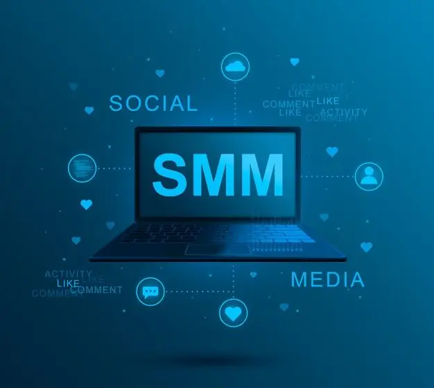Social Media Marketing (SMM) illustration for digital marketing services